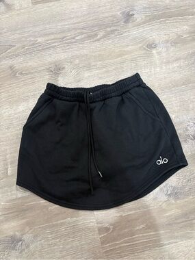 ALO Yoga Black Drawstring Skirt